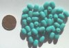 50 9x6mm Opaque Turquoise Ovals